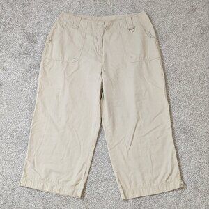 HIGH SIERRA Beige High-Rise Outdoor Activity Straight Leg Capri Pants; Size 14